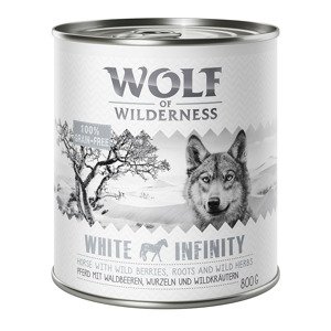 24x800g Wolf of Wilderness nedves kutyatáp- White Infinity ló