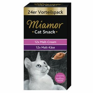 24x15g Miamor Cat Snack malátakrém & maláta-sajt multibox macskasnack