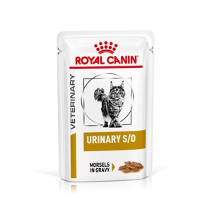 24x85g Royal Canin Veterinary Feline Urinary S/O nedves macskatáp (szószos falatkák)