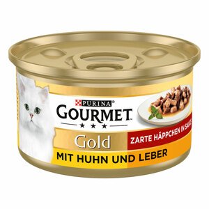 12x85g Gourmet Gold omlós falatok Csirke & máj nedves macskatáp