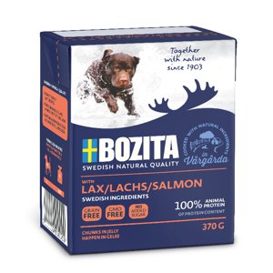 6x370g Bozita falatkák aszpikban nedves kutyatáp- Lazac