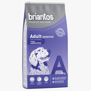 14kg Briantos Adult Sensitive bárány & rizs száraz kutyatáp