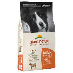12 kg Almo Nature Holistic Medium Adult kutyatáp - Marha & rizs