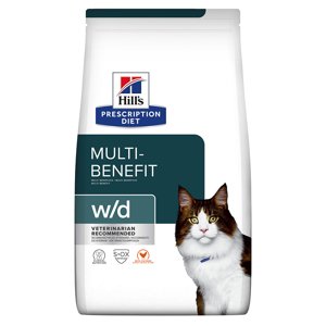 2x6kg Hill's Prescription Diet Feline száraz macskatáp- w/d Digestive/Weight Management (2 x 3 kg)