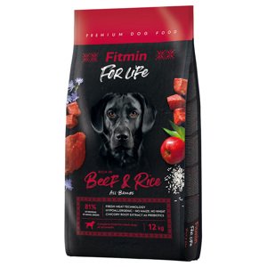 2x12kg Fitmin Dog for Life marha & rizs száraz kutyatáp