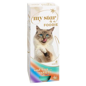 10x90g My Star is a Foodie nedves macskatáp vegyes csomagban 4 változattal