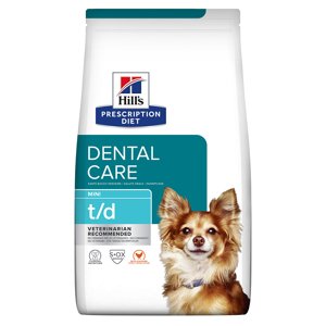 Hill's Prescription Diet t/d Mini Dental Care csirke kutyatáp - 2 x 3 kg