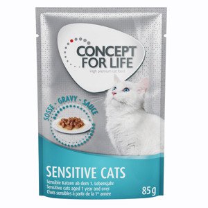 Concept for Life gazdaságos csomag 24 x 85 g - Sensitive Cats szószban