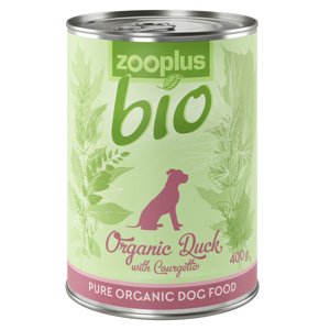 24x400g zooplus Bio kacsa, bio édesburgonya & bio cukkini nedves kutyatáp