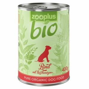 6x400g zooplus Bio gluténmentes bio marha & bio alma nedves kutyatáp