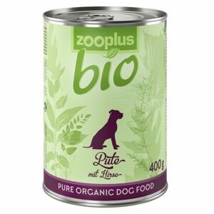 6x400g zooplus Bio gluténmentes pulyka, tök & cukkini nedves kutyatáp kölessel