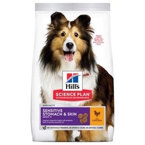 14kg Hill's Science Plan Adult 1+ Sensitive Stomach & Skin Medium csirke száraz kutyatáp
