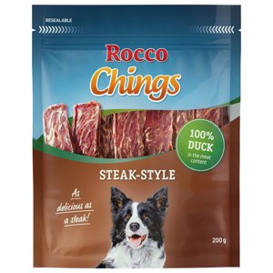 200g Rocco Chings Steak Style kutyasnack-kacsa