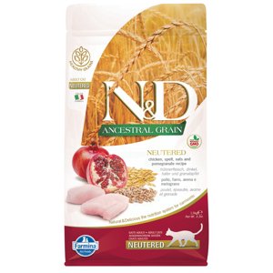 1,5 kgFarmina N&D Low Grain Cat Csirke és gránátalma ivartalanítva