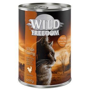 6x400g Wild Freedom Adult nedves macskatáp - Wide Country - csirke pur