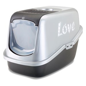 Macska toalett 'Love' felirattal+2 pótszűrő+12db Bag It Up Maxi