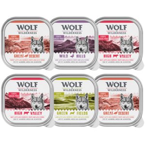 24x300g Wolf of Wilderness Adult nedves kutyatáp-Vegyes csomag: marha+bárány+pulyka+kacsa