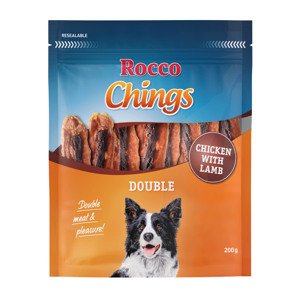 4x200g Rocco Chings Double kutyasnack-Csirke & bárány