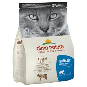 2x2 kg Almo Nature Holistic Sterilised marha & rizs száraz macskatáp