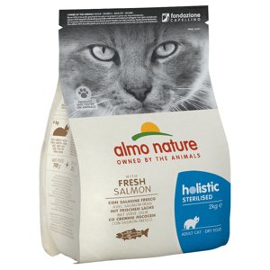 2x2 kg Almo Nature Holistic Sterilised lazac & rizs száraz macskatáp