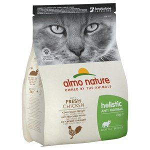 2x2 kg Almo Nature Holistic Anti Hairball csirke & rizs száraz macskatáp