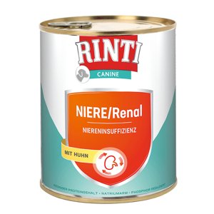 6x800g RINTI Canine Niere/Renal csirke nedves kutyatáp