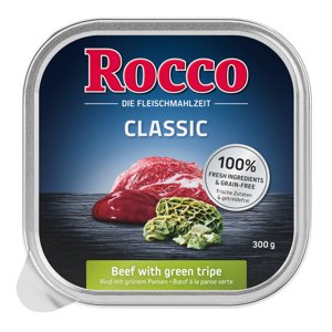 27x300g Rocco Classic tálcás nedves kutyatáp- Marha & pacal