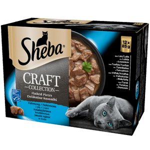 12x85g Sheba Craft Collection Pack nedves macskatáp-hal válogatás szószban