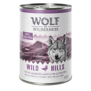 Kiegészítésül 6x400g WoW Adult Wild Hills kacsa nedves kutyatáp