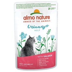 6x70g Almo Nature Holistic Urinary Help nedves macskatáp mix: 3 x lazac + 3 x pulyka