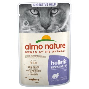 6x70g Almo Nature Holistic Digestive Help nedves macskatáp-hal