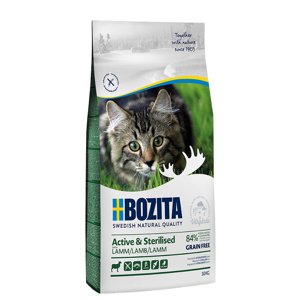 10kg Bozita gabonamentes Active & Sterilised bárány száraz macskatáp