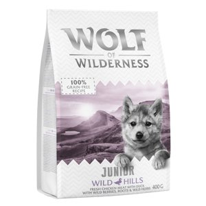 400g Wolf Of Wilderness 'Wild Hills'Junior kacsa száraz kutyatáp