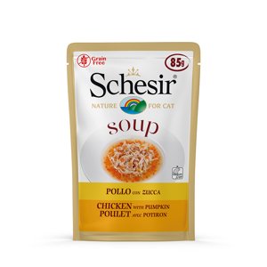 6x85g Schesir Cat Soup nedves macskatáp- Csirke & tök