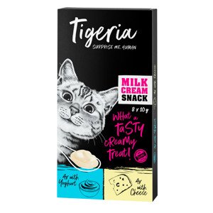 8x10g Tigeria Milk Cream mix macskasnack- Milk Cream joghurt & sajt