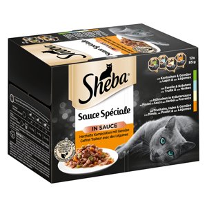96x85g Sheba Sauce Speciale tálcás nedves macskatáp 76+20 ingyen