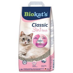 10l Biokat's Classic Fresh 3in1 bébipúder illattal macskaalom 8+2 l ingyen