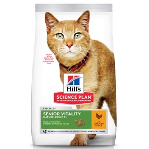 2x7kg Hill's Science Plan Mature Adult Senior Vitality csirke & rizs száraz macskatáp