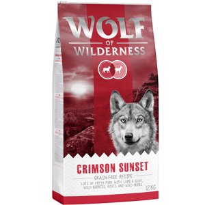 2 x 12 kg Wolf of Wilderness "Crimson Sunset" - bárány & kecske száraz kutyatáp