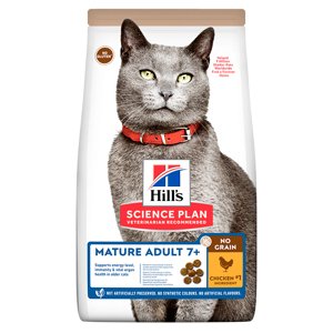 2x1,5kg Hill's Science Plan Mature Adult 7+ No Grain csirke száraz senior macskatáp