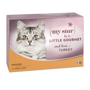 48x85g My Star Mousse Gourmet konzerv nedves macskatáp- Pulyka & bazsalikom