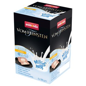 36x100g Animonda Vom Feinsten Adult Milkies nedves macskatáp- Csirke & joghurtos töltelék