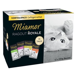 12x100g Miamor Ragout Royale szószban szárnyas nedves macskatáp vegyesen 10+2 ingyen