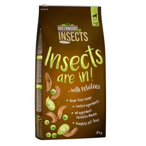 12kg Greenwoods Insects rovarok, sárgarépa, borsó & bab száraz kutyatáp 10+2 ingyen akcióban